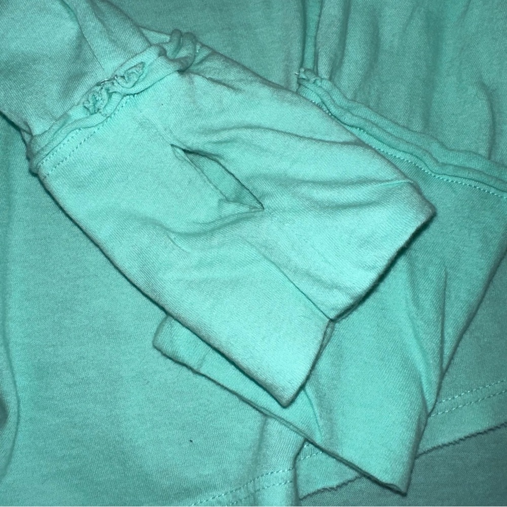 Zenana Teal Blue Long Sleeve Raglan Hi/Low Thumb Hole T-shirt Women’s Size XL - Picture 5 of 5